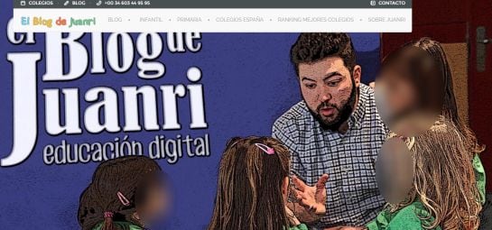 Captura de pantalla del blog del detenido sobre educación infantil