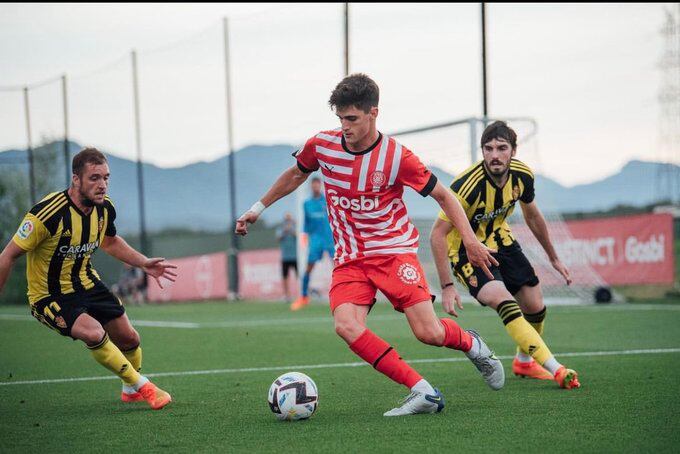 Pau Víctor, jugant amb el Girona FC