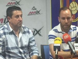 Germán Torregrosa, Pte. del Eldense, y Marcos Guill (D), Dtor. Dptvo