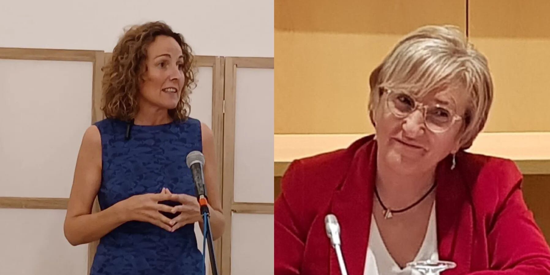 María José Adsuar (izq) y Ana Barceló (dcha) en imágenes de archivo