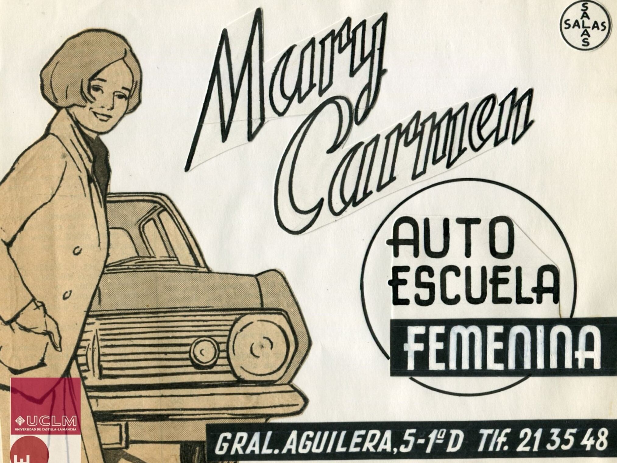 Anuncio de Publicidad Salas de Mary Carmen Autoescuela Femenina (años 60)