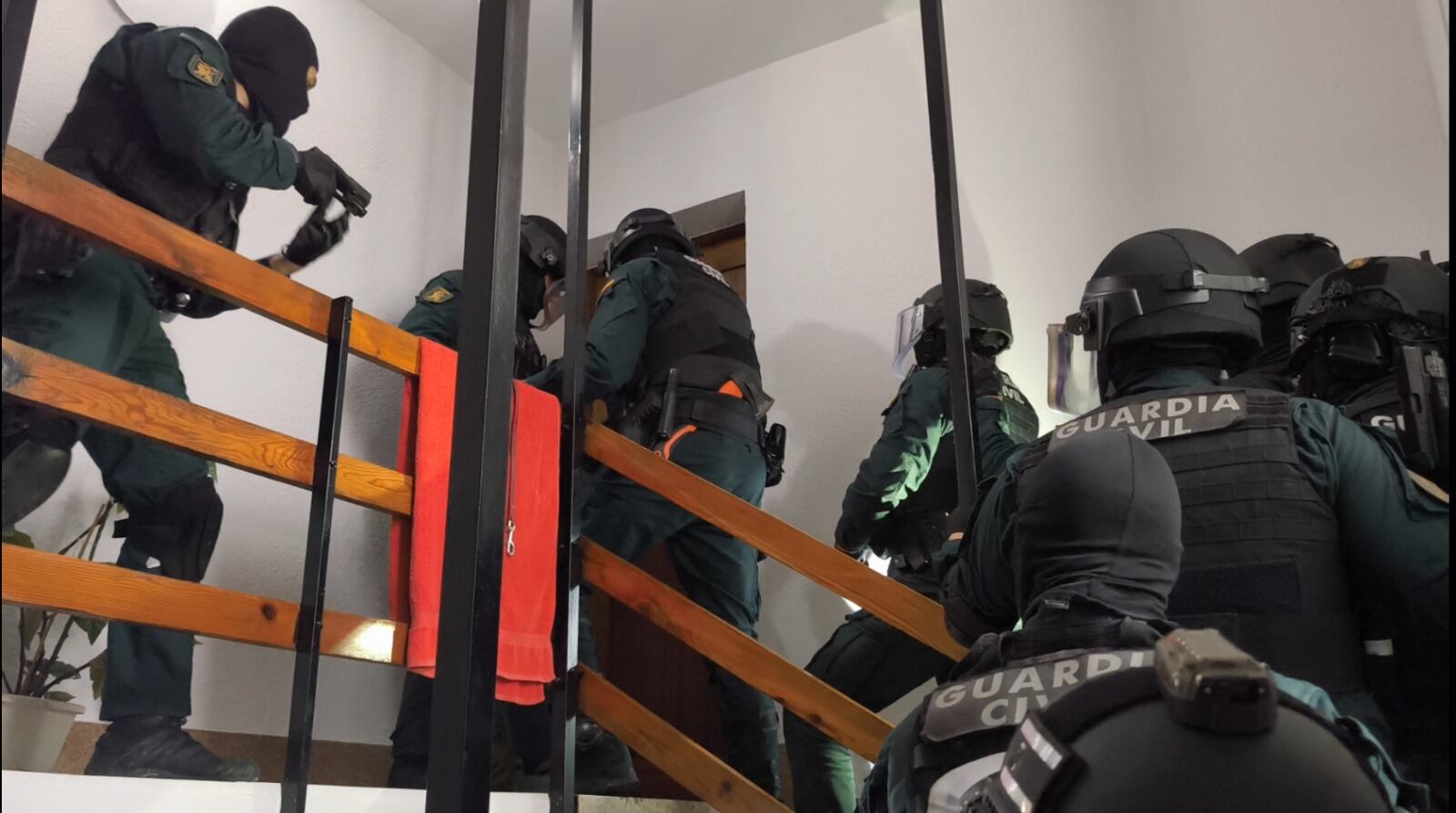 Momento de la intervención de los agentes en la capital leonesa