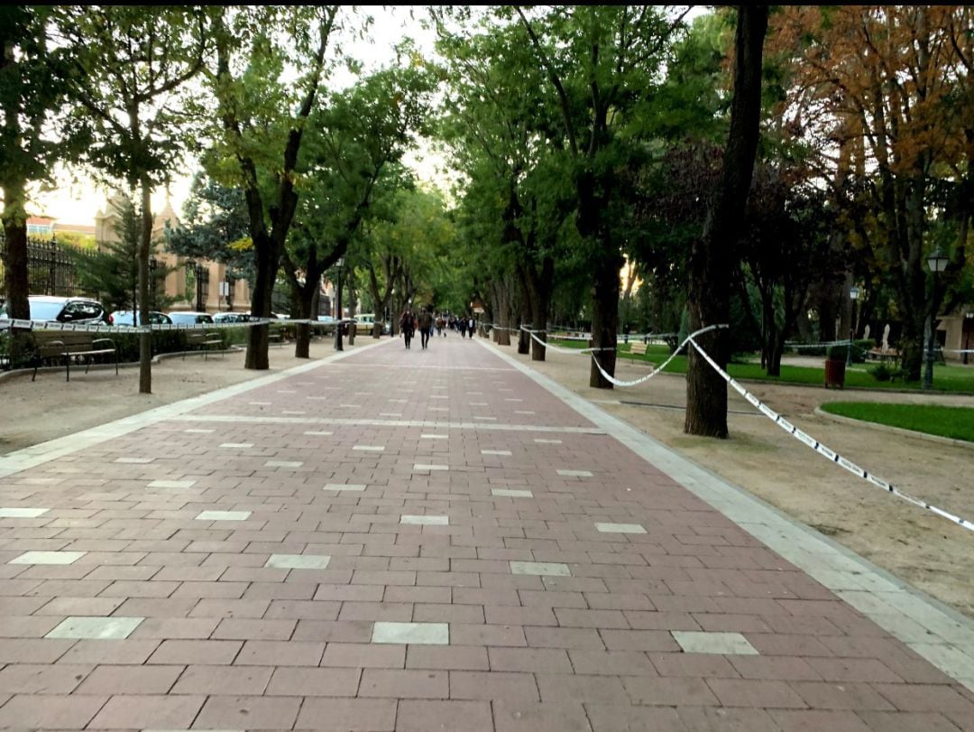 Parque de San Roque precintado en Guadalajara