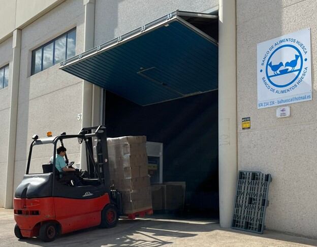 El Banco de Alimentos de Huesca recibe más de 23.000 kilos de productos de primera necesidad.