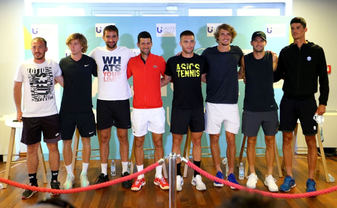 Las imágenes de Djokovic, Zverev, Thiem y Dimitrov de fiesta sin guardar el distanciamiento social