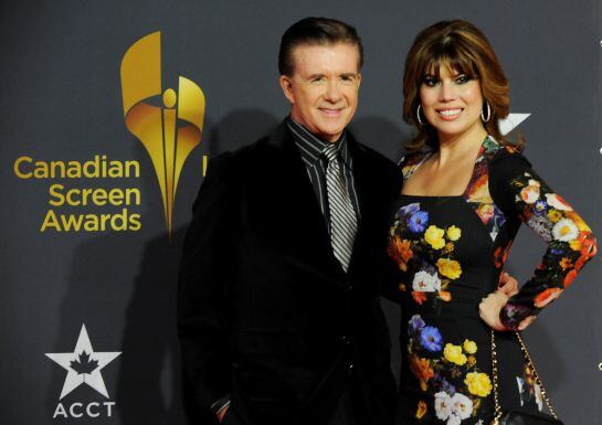 Alan Thicke y su mujer Tanya Callau en 2013