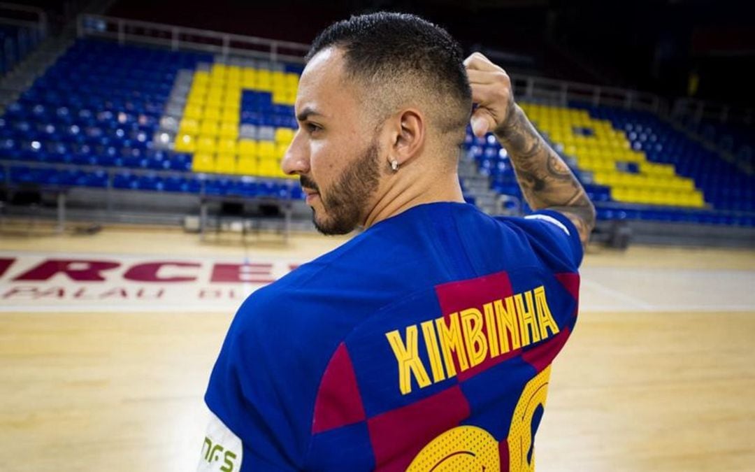 Ximbinha con la camiseta blaugrana.