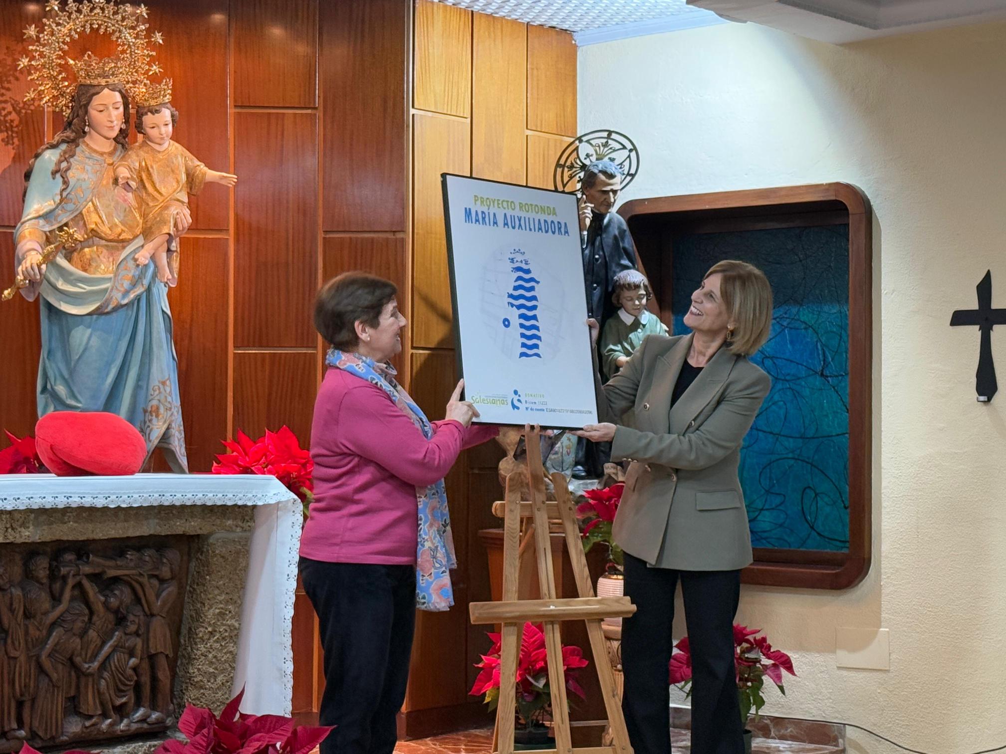 Presentación del proyecto de esta escultura en el Colegio María Auxiliadora.