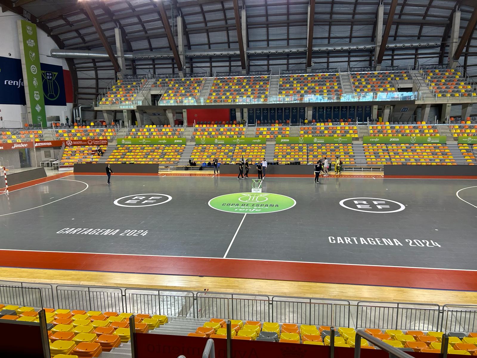 La pista negra instalada en el Palacio de los Deportes