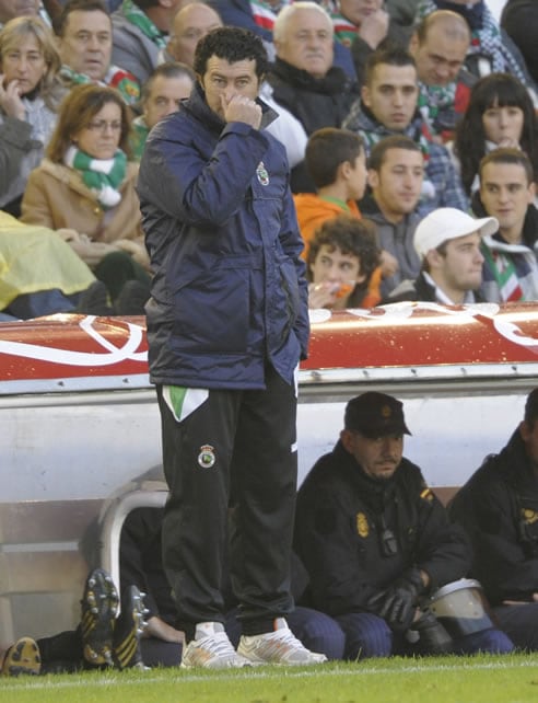 Mandiá, durante un partido con el Racing