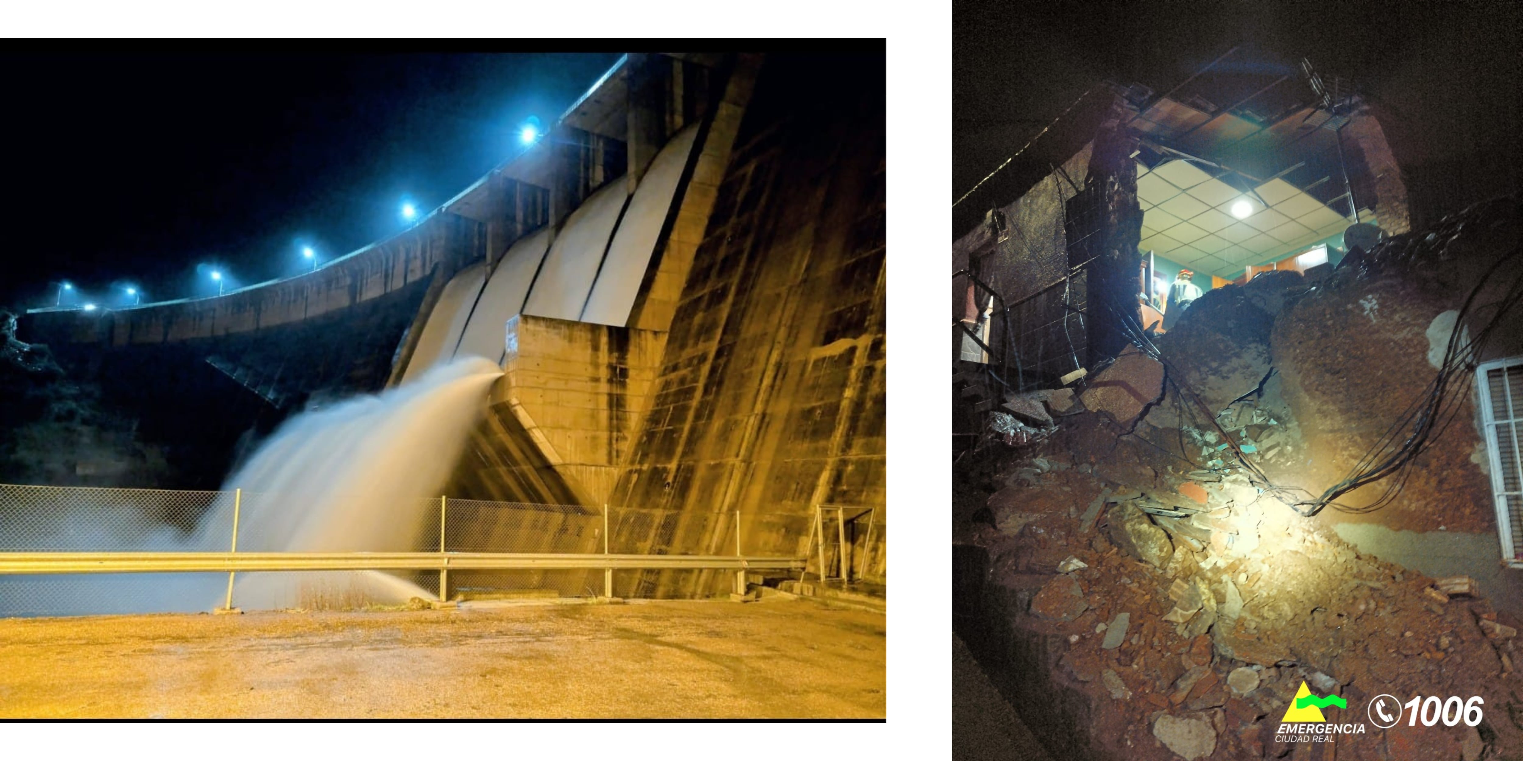 Pantano del Montoro lleno y casas derrumbadas por temporal en Puertollano