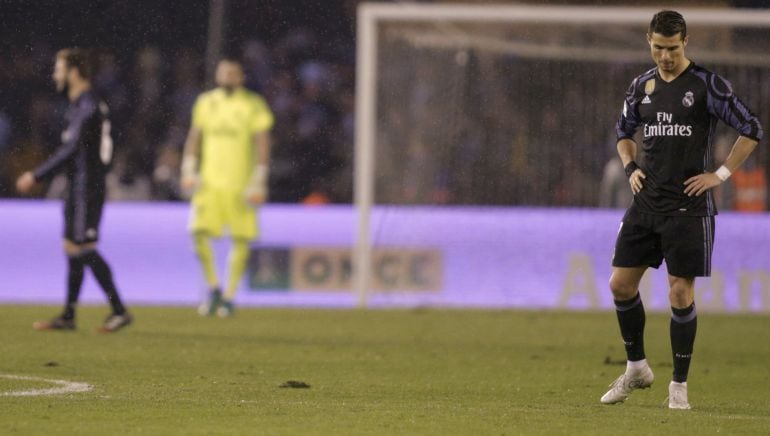 Cristiano Ronaldo, en un momento del partido de vuelta de cuartos de final en el que el Real Madrid ha quedado eliminado de la Copa.