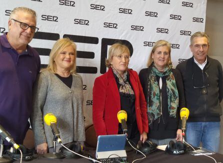 Carmen de Rosa (Ateneo Mercantil), Ana Barceló (Consellera Sanitat) y Cristina Arbona (Centre de Transfusió) en el programa Hoy por Hoy Locos por Valencia