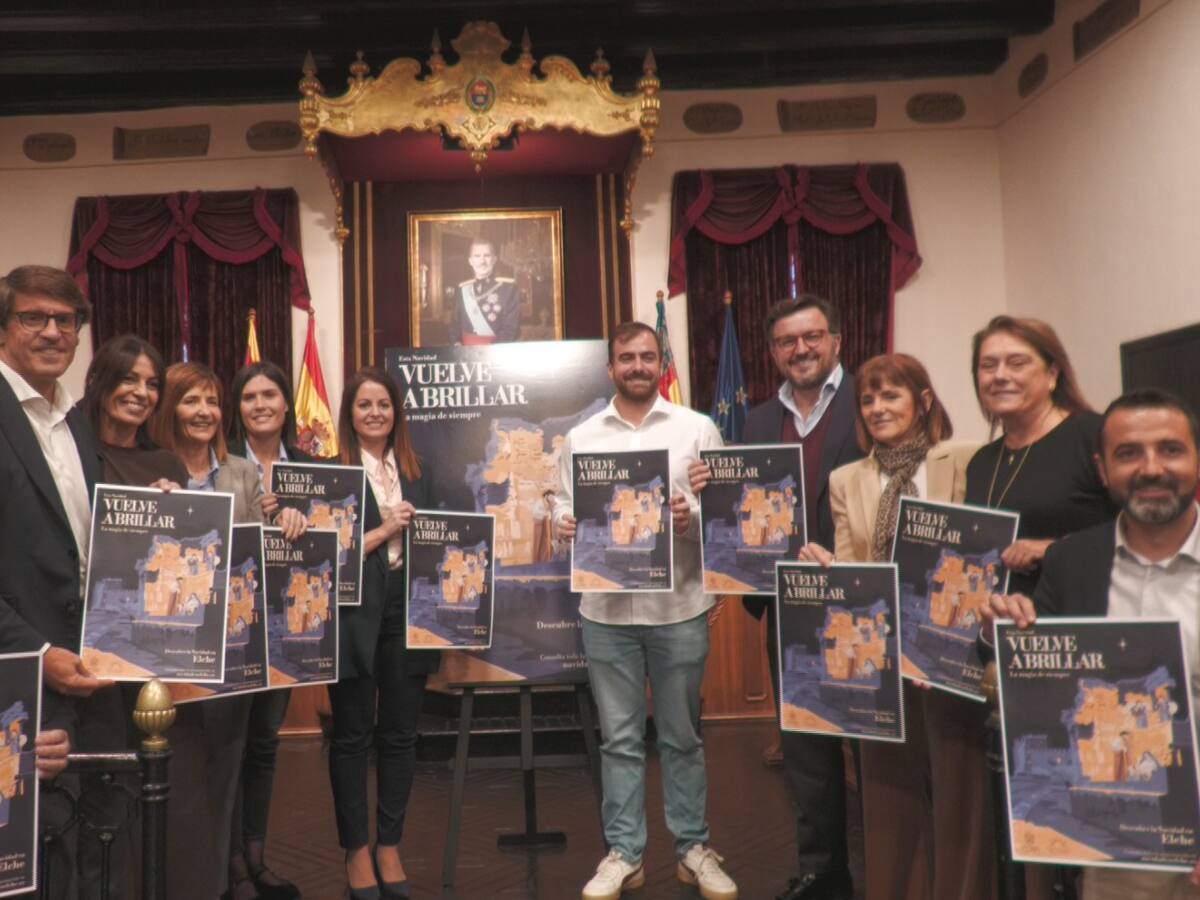 Elche descubre el cartel navideño "Vuelve a brillar" con las actividades programadas