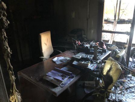 Imagen del interior de los Juzgados tras el incendio