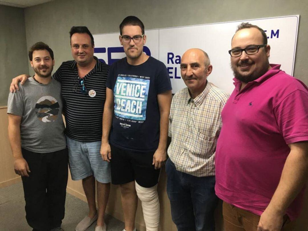 Pertusa, Rubio y Ruano a la izquierda y Sierra a la derecha en Radio Elda Cadena SER