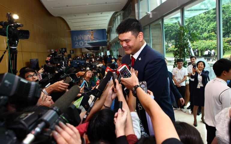 Yao Ming fue el protagonista de la presentación china.