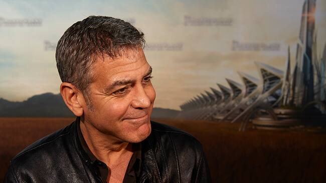 Gearge Clooney en la premiere de 'Tomorrowland' en València