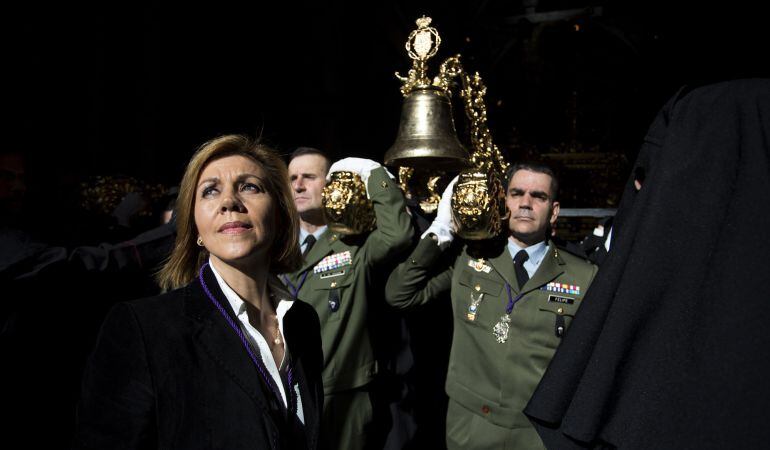 María Dolores de Cospedal en la procesión de Málaga