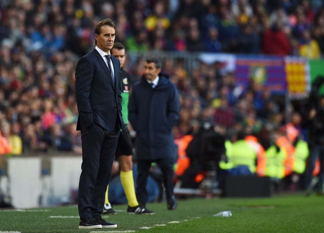 Julen Lopetegui durante el encuentro entre el Real Madrid y el FC Barcelona