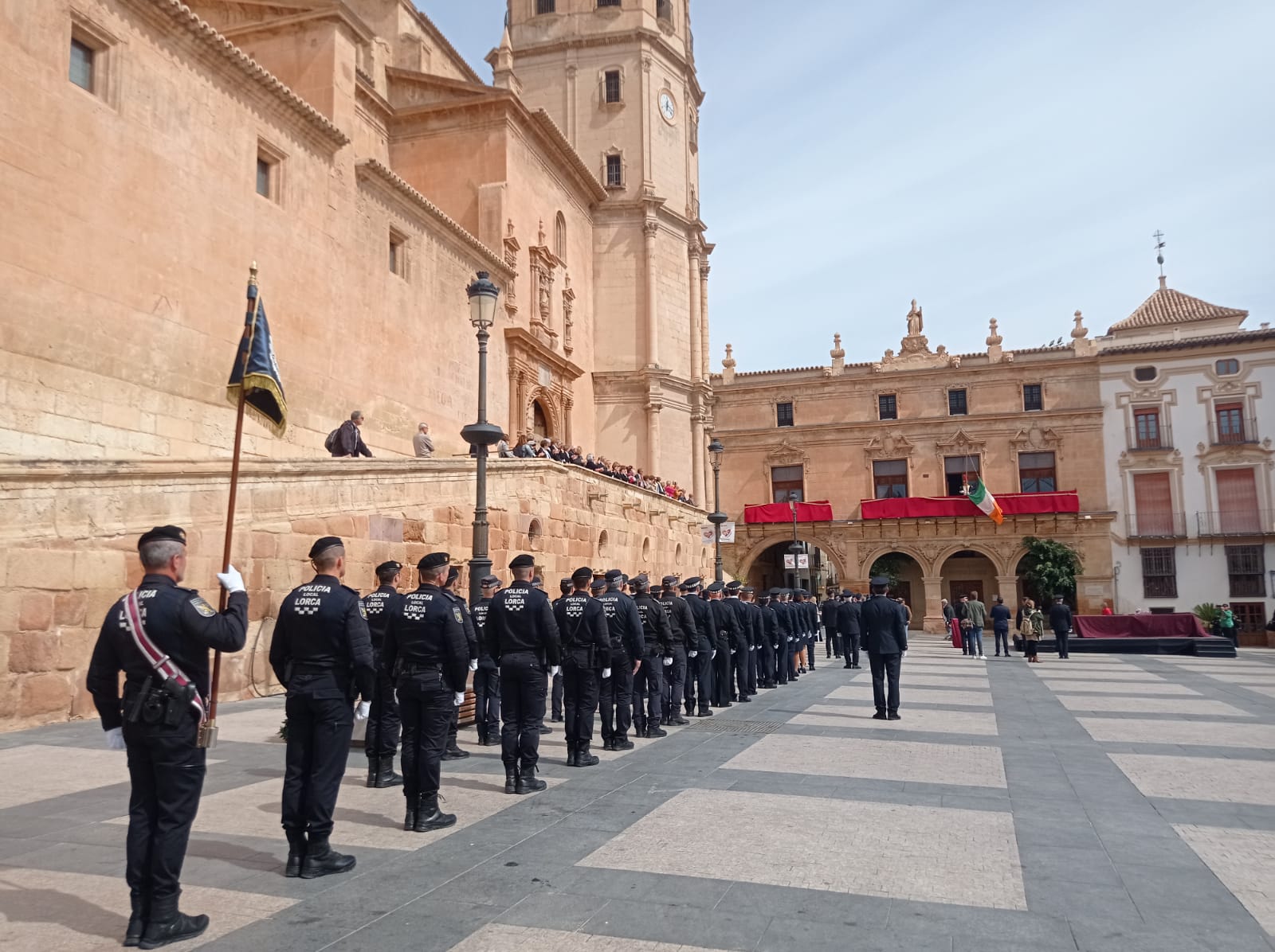 Distinciones a  los agentes de la Policía Local  de Lorca con motivo de la conmemoración de la festividad de San Patricio el pasado año