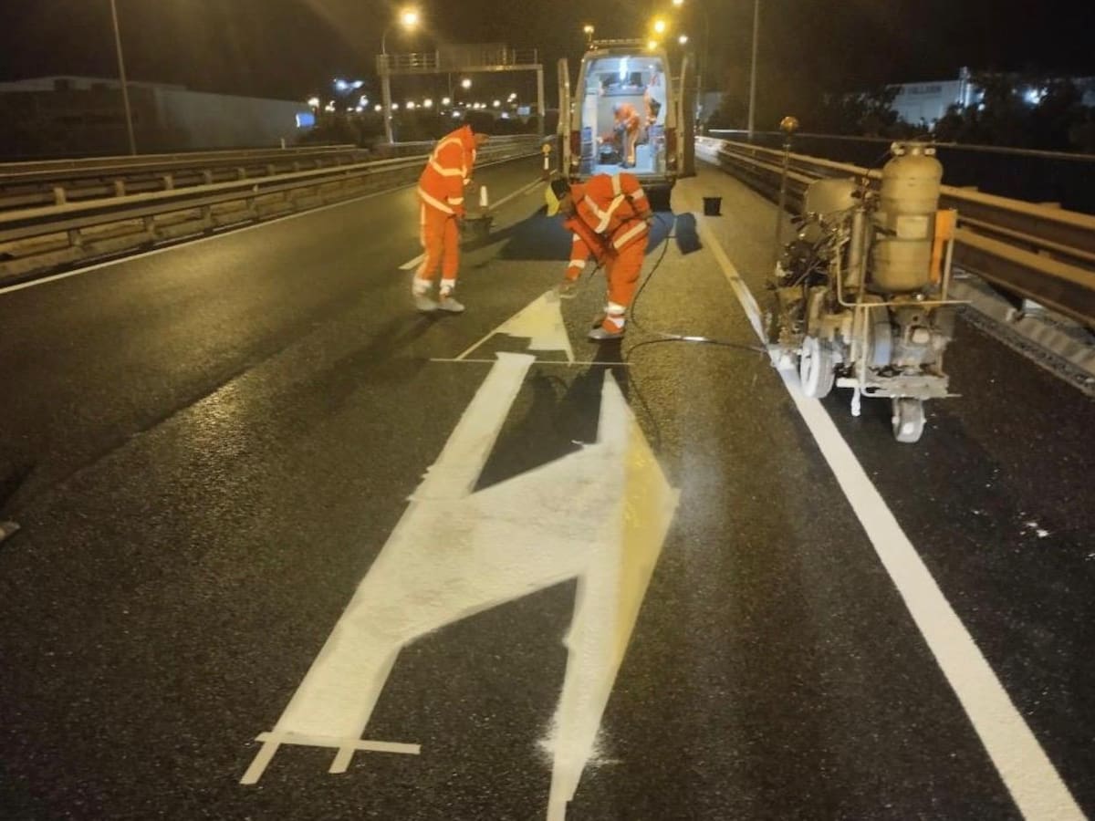Cortes al tráfico en la autovía A-13 en Logroño por obras de asfaltado