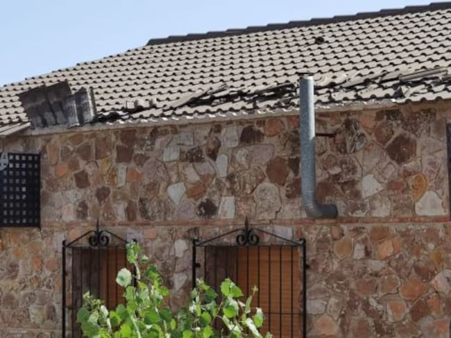 Daños en el tejado de una vivienda de la localidad ciudadrealeña de Puebla del Príncipe