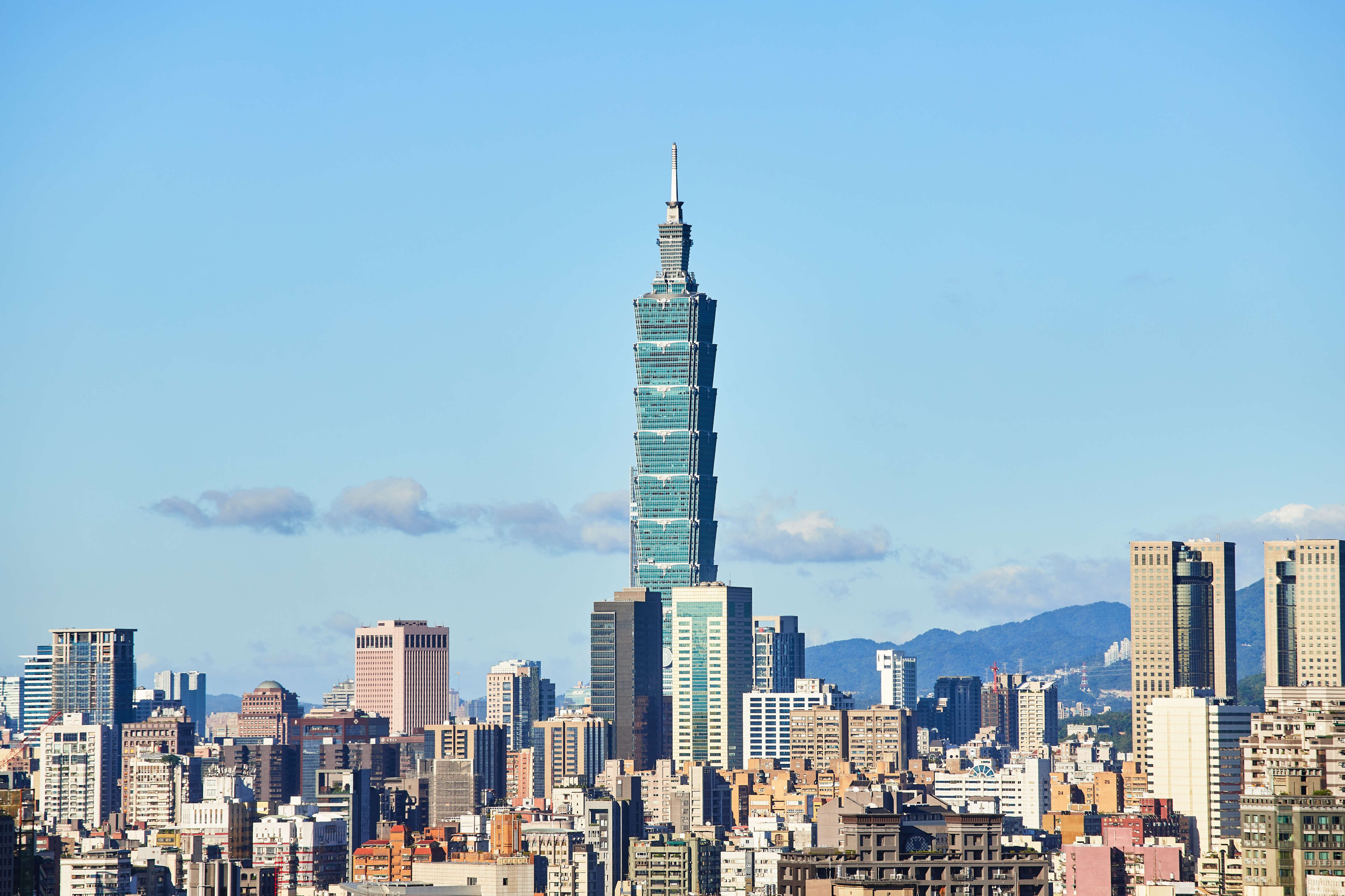 El rascacielos Taipei 101, de 508 metros de altura, en Taiwán.