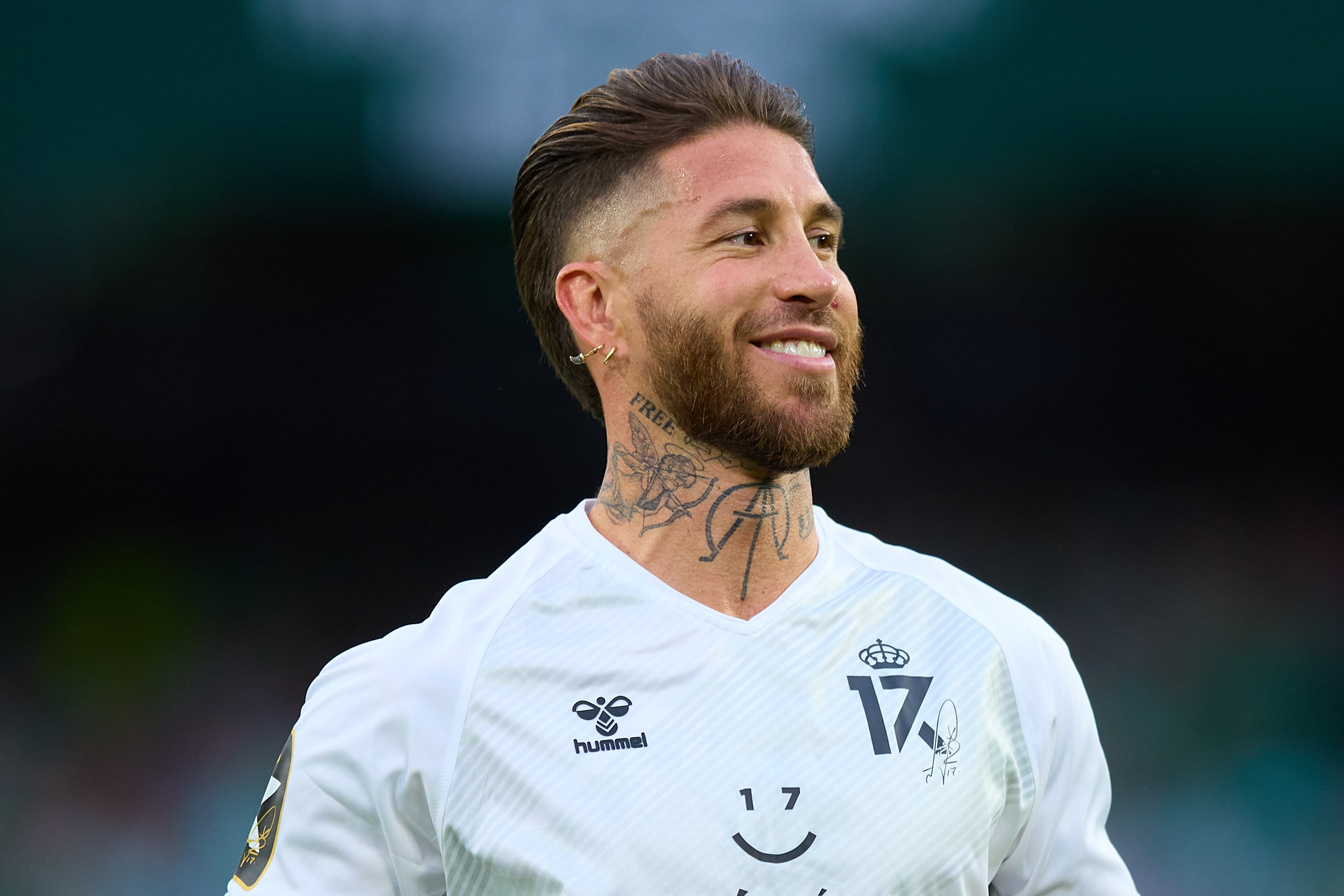 Sergio Ramos, durante el partido de despedida de Joaquín.