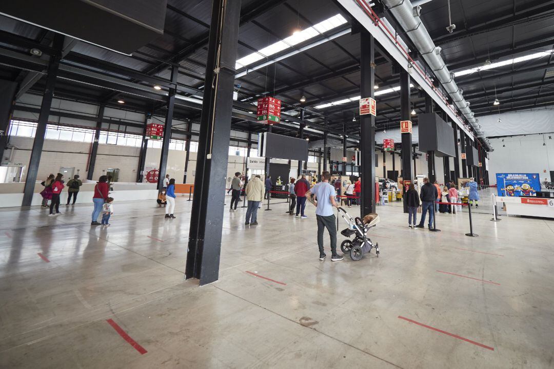 Recinto Ferial de Navarra, en Pamplona, donde el Departamento de Salud del Gobierno de Navarra realiza pruebas PCR de detección del Covid-19.