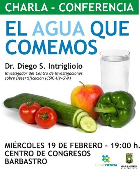 Cartel de la conferencia El Agua que comemos