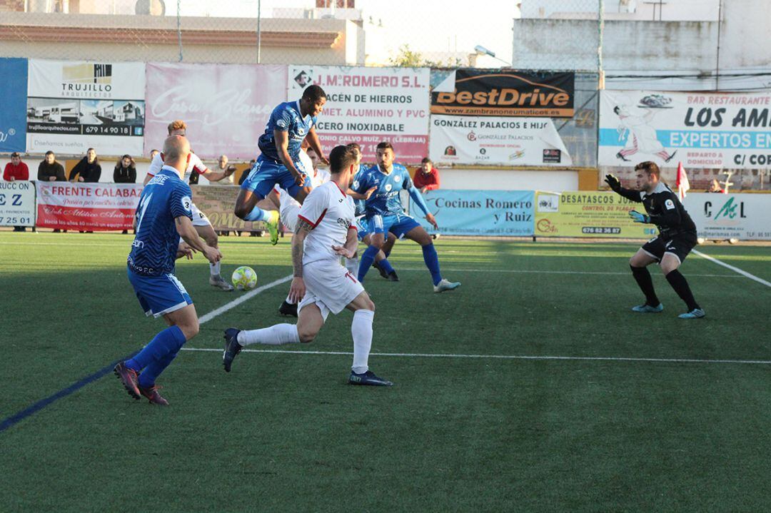 Imagen del partido disputado este domingo en Lebrija