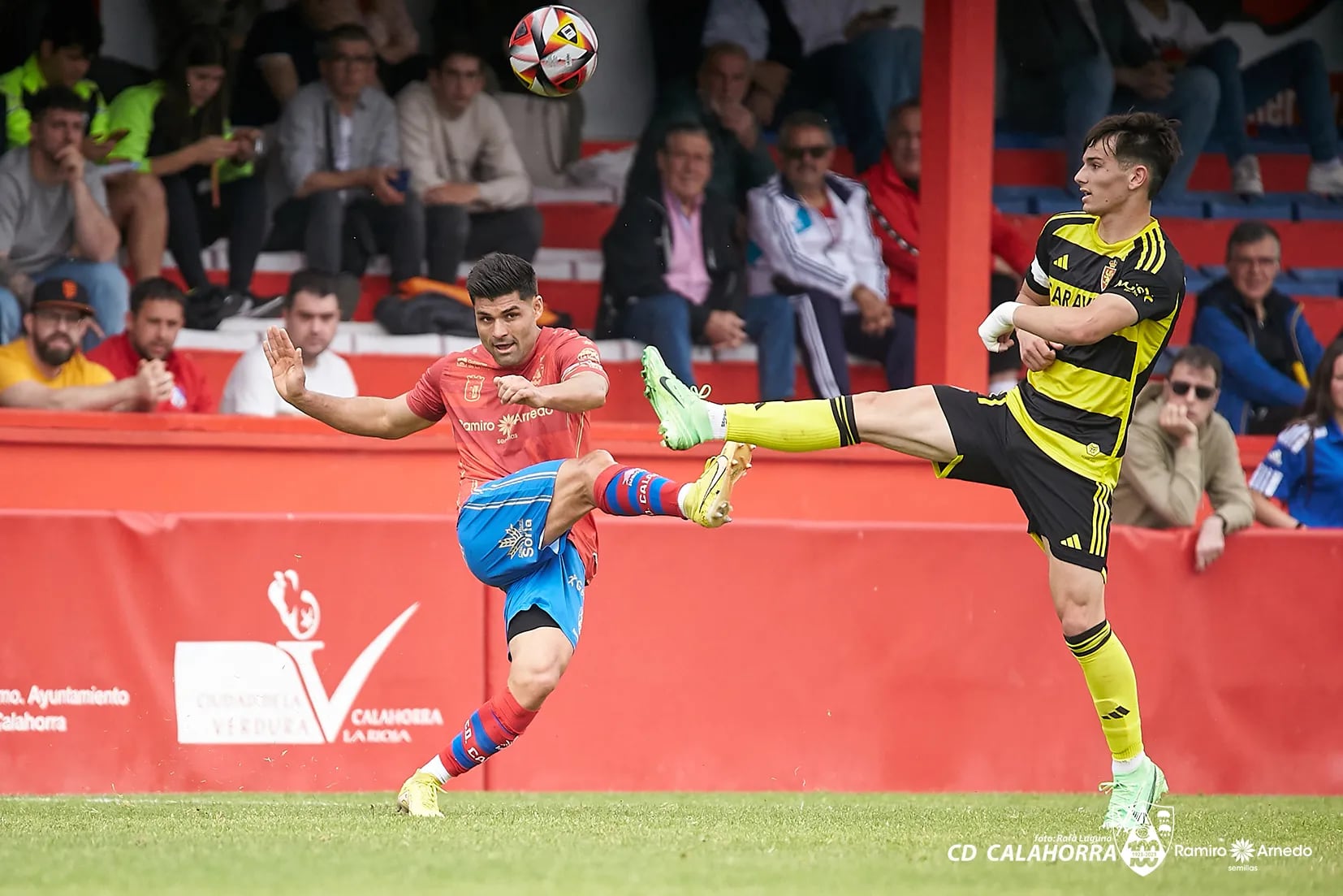 Miguel Santos, en su último partido con la elástica rojilla / CD Calahorra