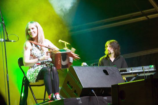 Sharon Shannon en directo en el festival de Ortigueira