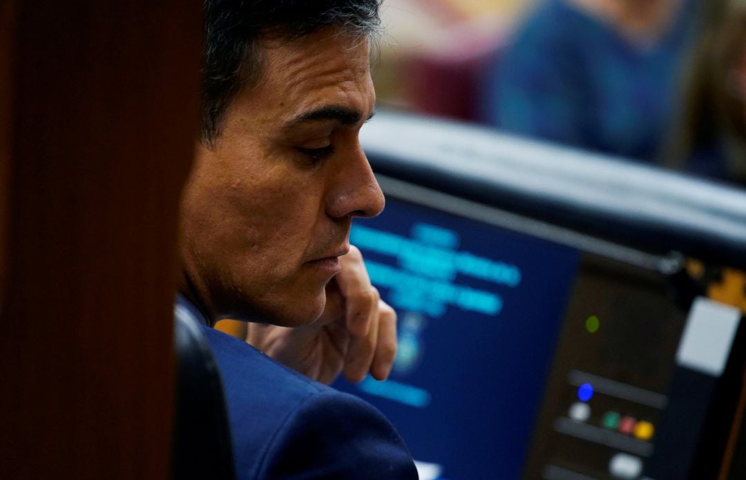 Pedro Sánchez, durante una sesión en el Congreso de los Diputados