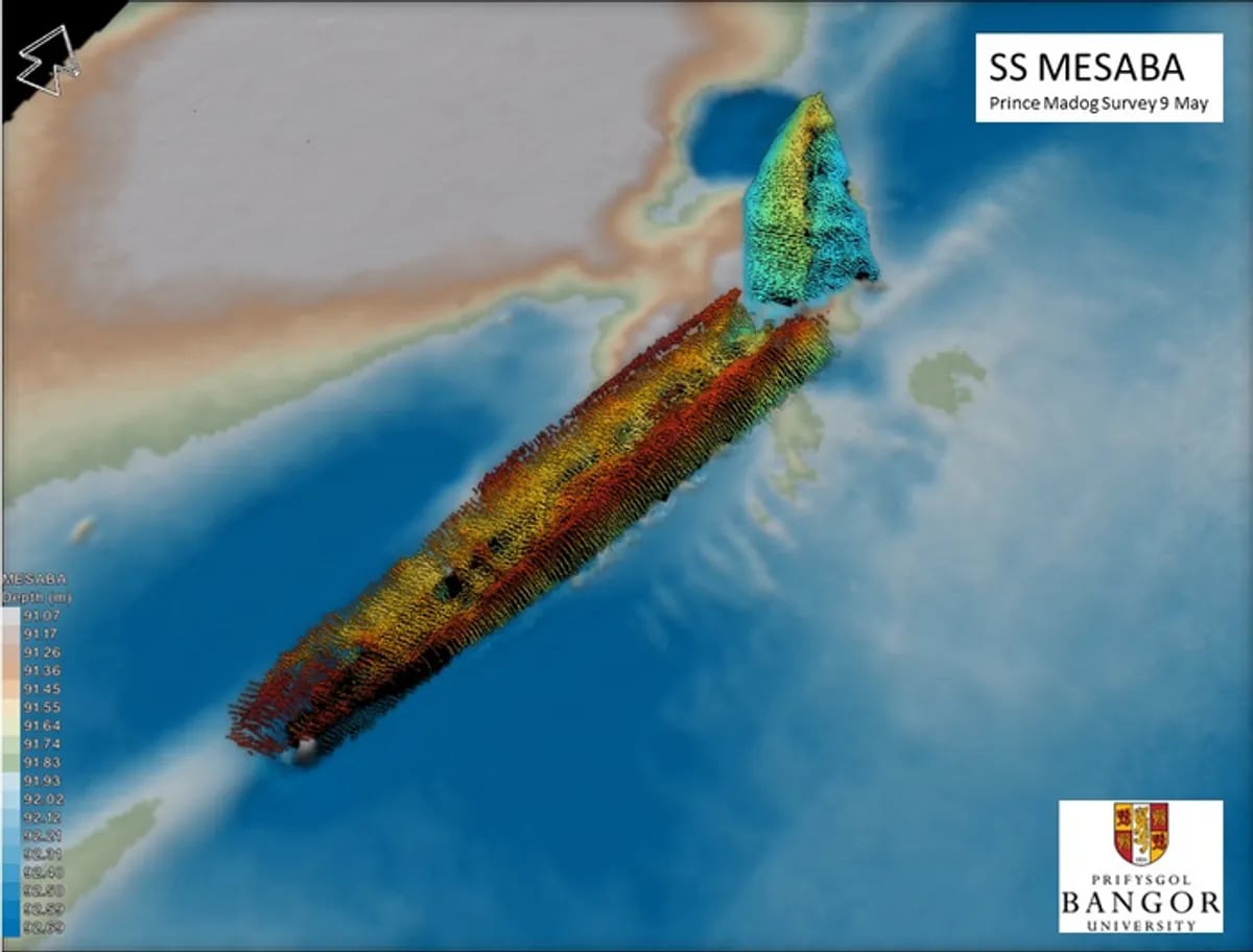 El sonar da con los restos del barco.