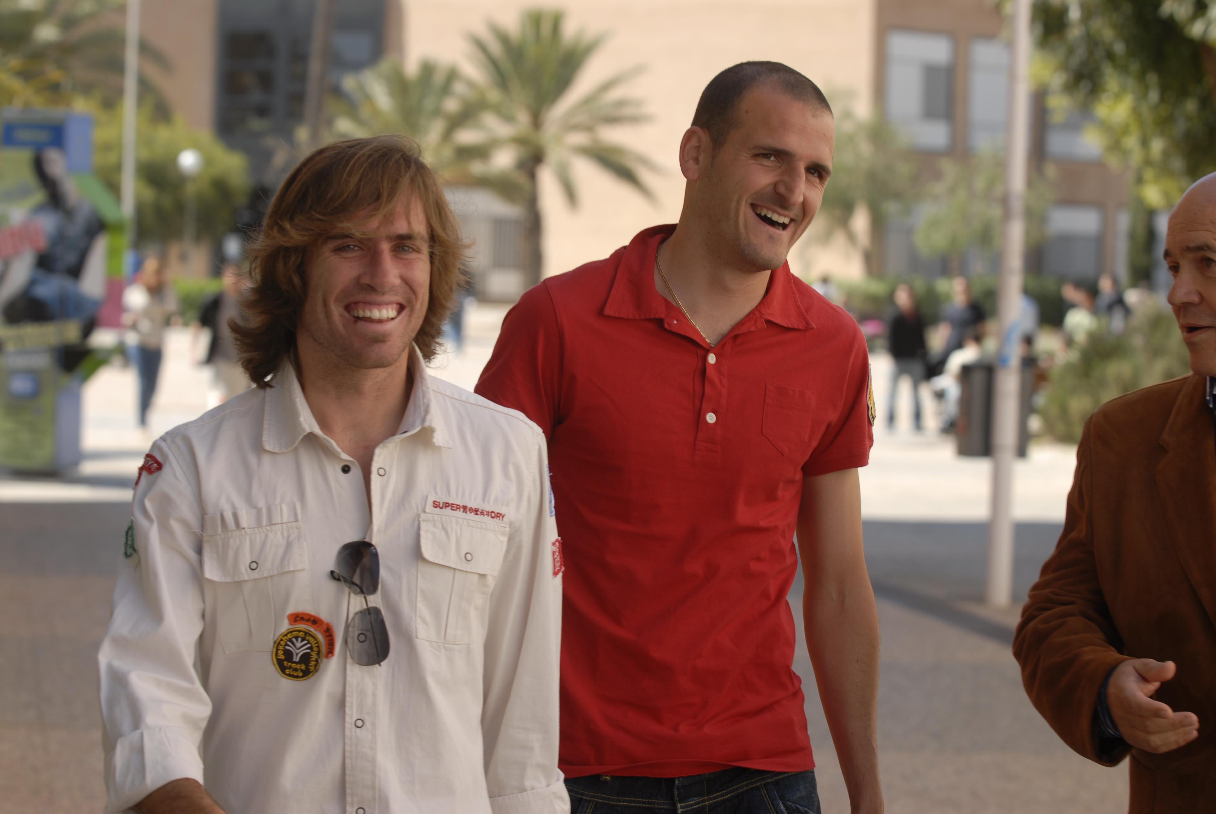 Corona y Soriano tan felices en su etapa en el Almería.