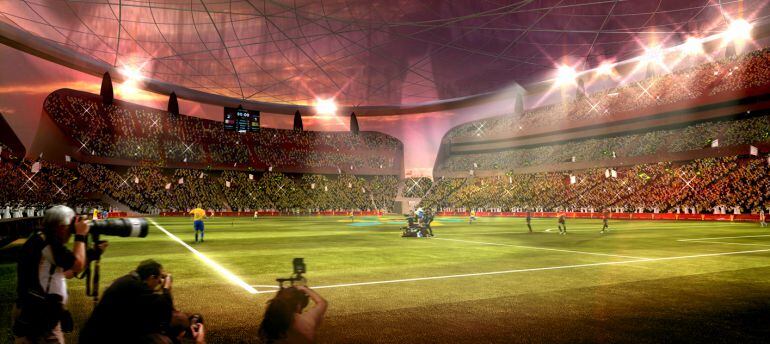 Imagen promocional utilizada por el comité organizador del Mundial 2022.