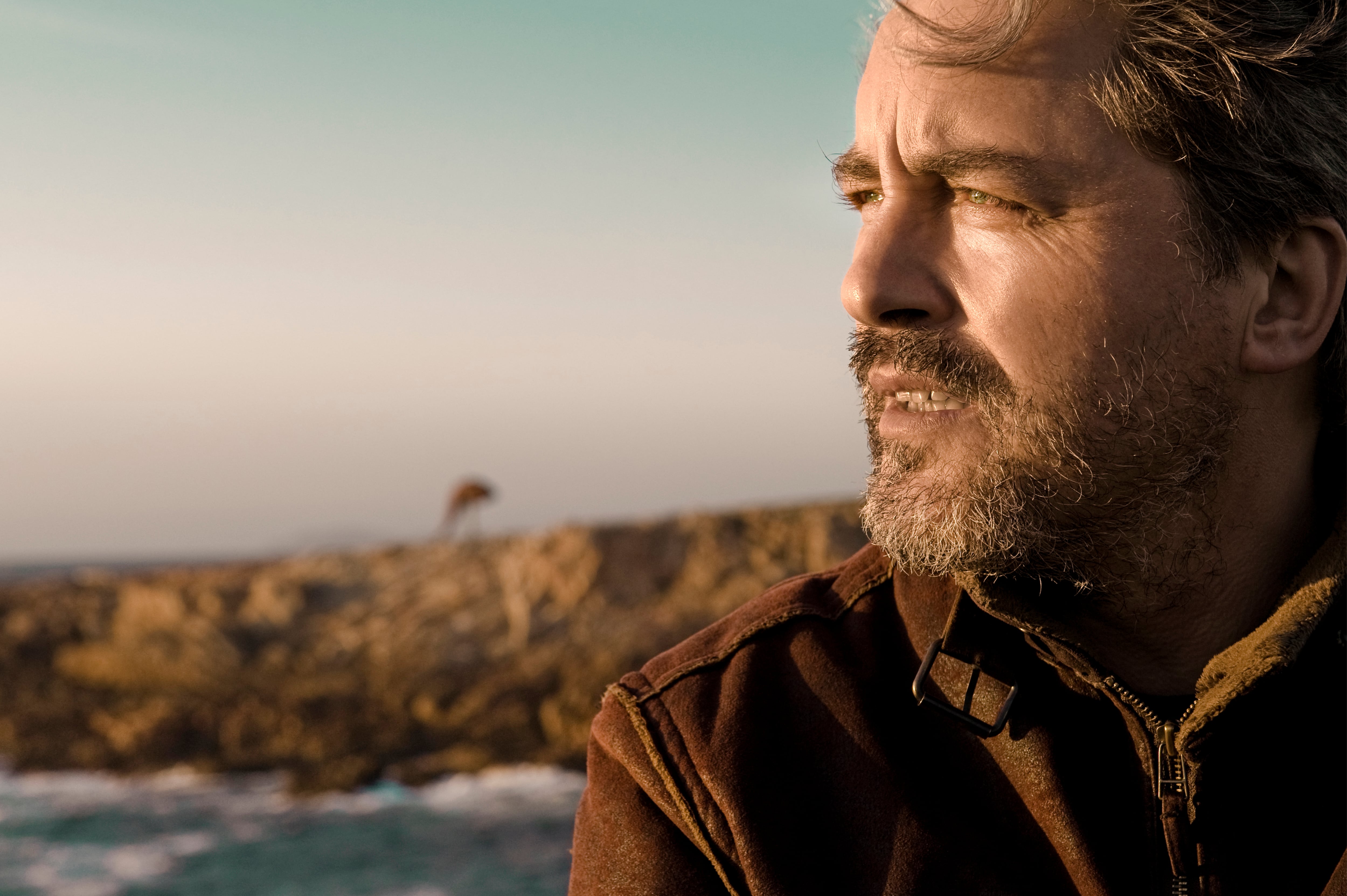 Manuel Rivas, galician writer in galician language in the Torre de Hrcules lighthouse area. A new Archeological Park has been created with various artists sculptures in the area in which during de Spanish Civil 1936 War democrats were killed