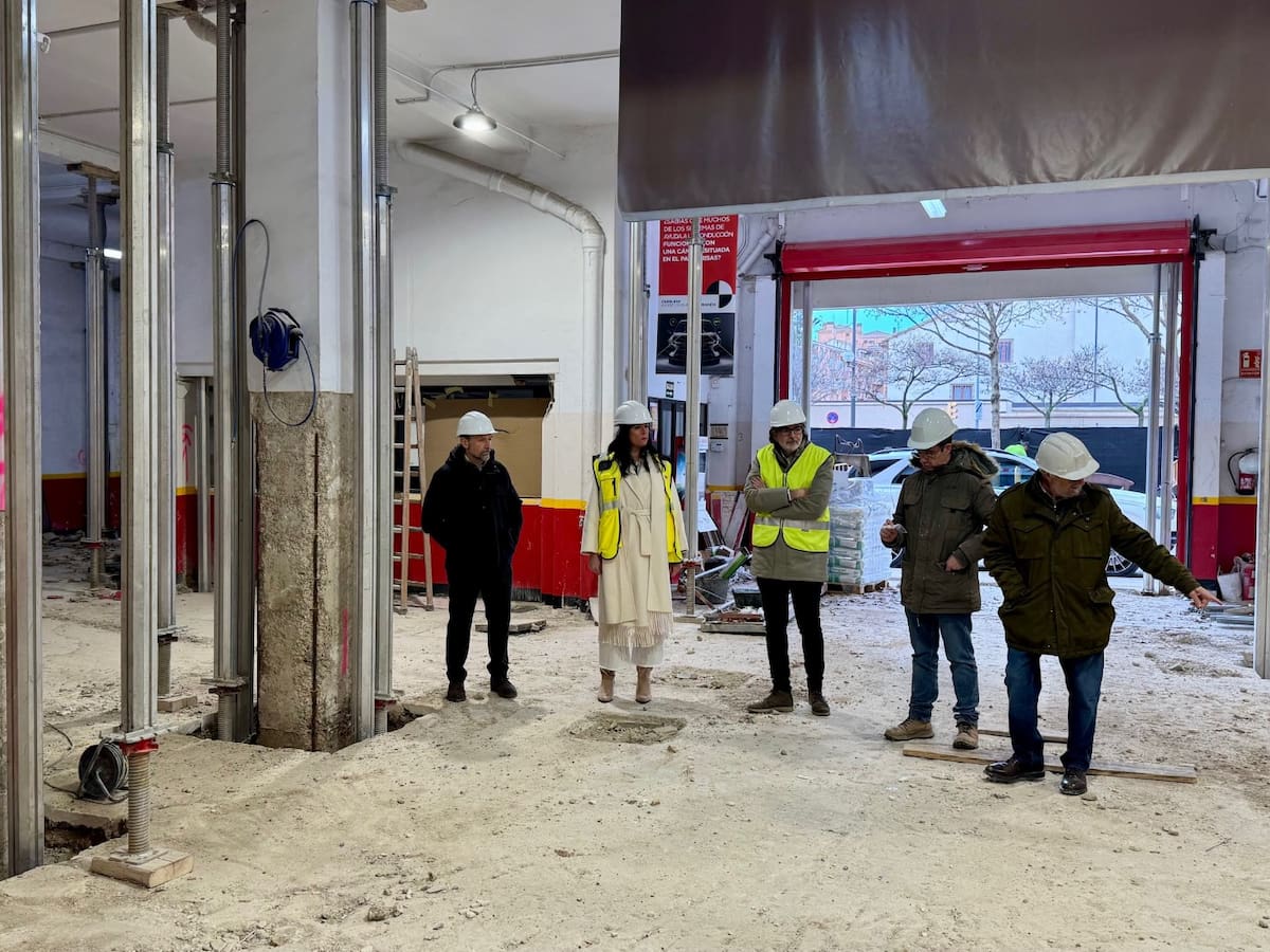 Completado el apuntalamiento de los tres bloques de la plaza Santa Clara