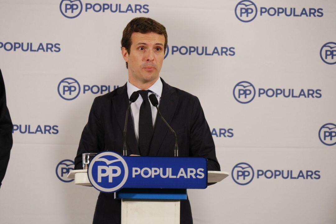 El presidente del PP, Pablo Casado.