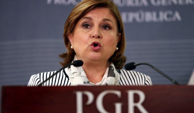 La fiscal general de Mexico, Arely Gomez, durante su rueda de prensa