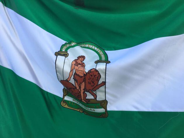 Bandera que recibió el colegio Tomás de Ybarra después de la petición por carta de los alumnos