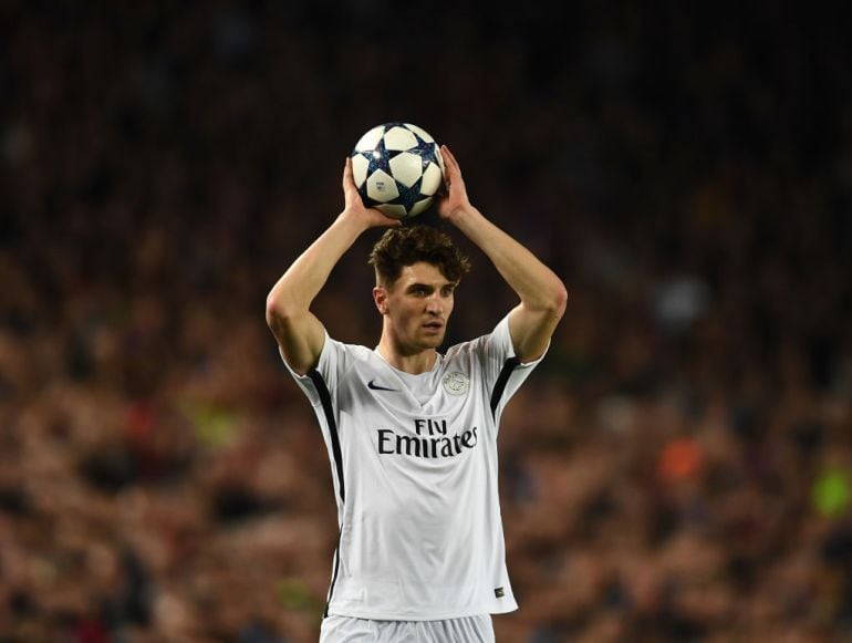 Meunier durante un partido contra el Barça en el Camp Nou.