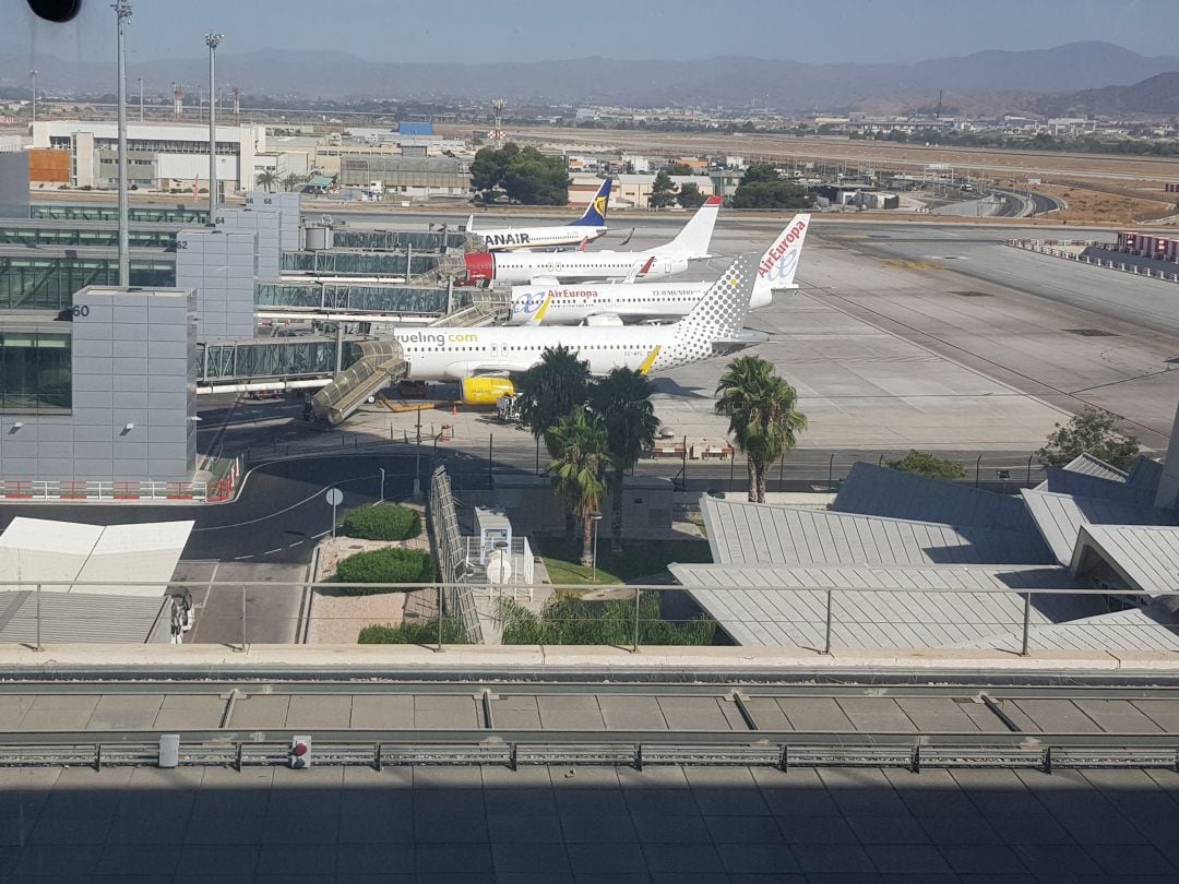 Instantánea de una de las pistas del aeropuerto de Málaga