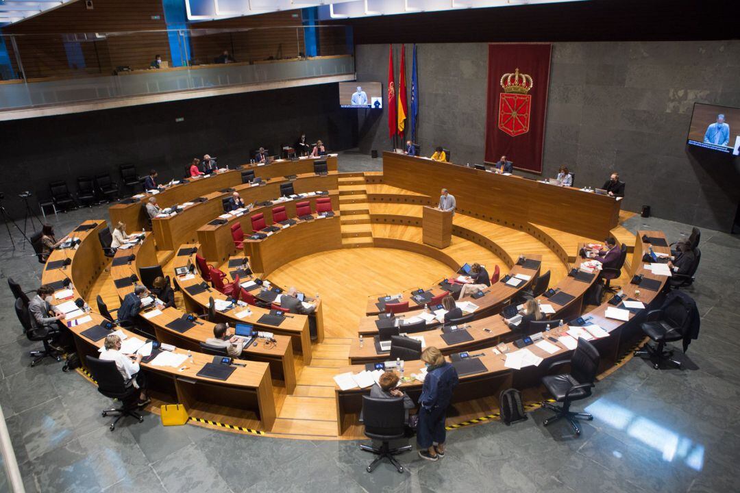 Vista del salón de plenos del Parlamento de Navarra