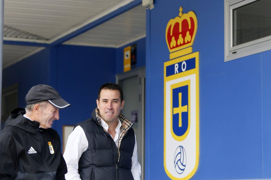 Joaquín del Olmo junto a Juan Antonio Anquela.