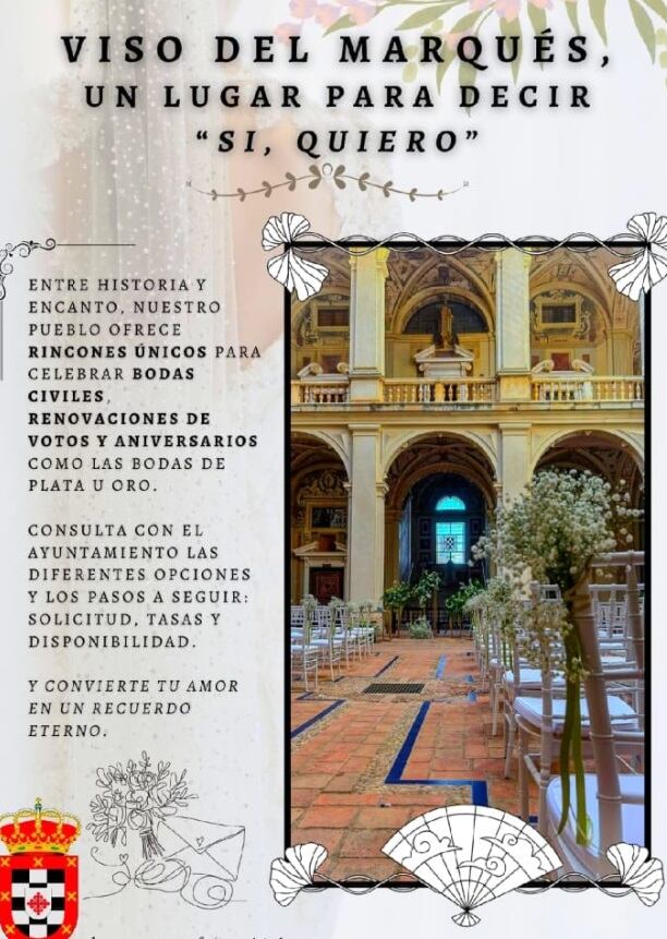 Cartel promocional del Ayuntamiento de Viso del Marqués