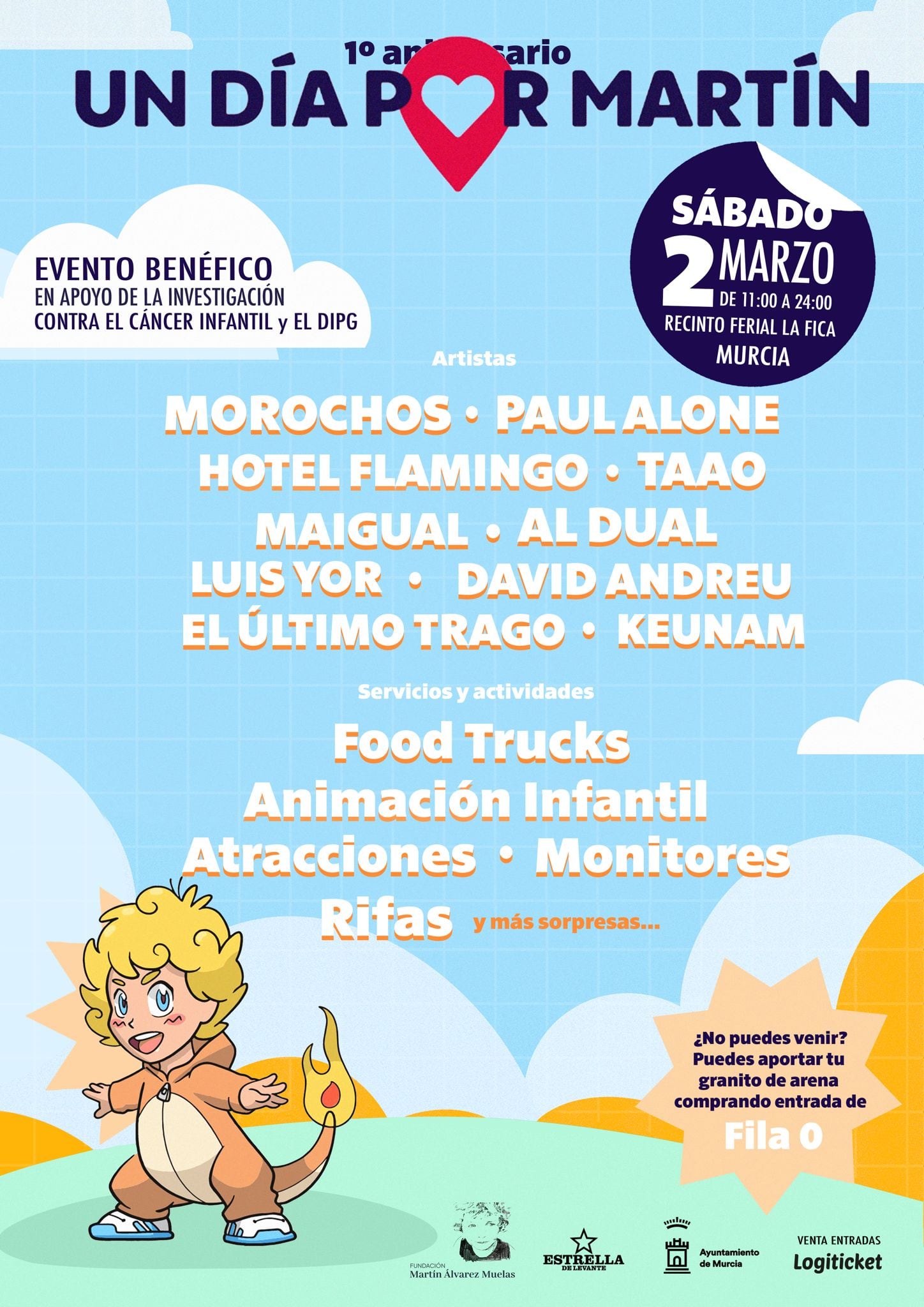 Cartel anunciador del evento benéfico &#039;Un día por Martín&#039;.