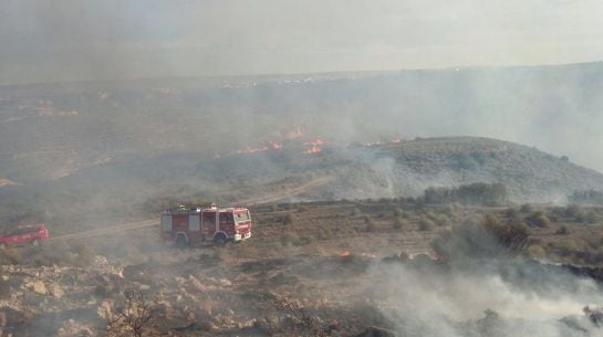 La zona del fuego es de difícil acceso